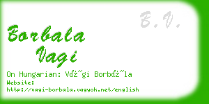 borbala vagi business card
